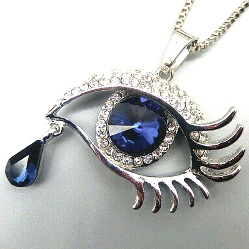 SALE 💎Fashion Blue Diamond Eye Statement Necklace
